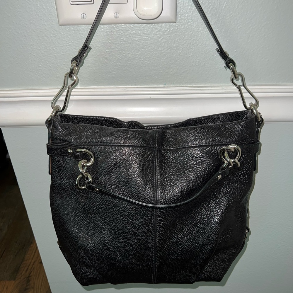 Coach Brooke Leather Black Hobo Bag